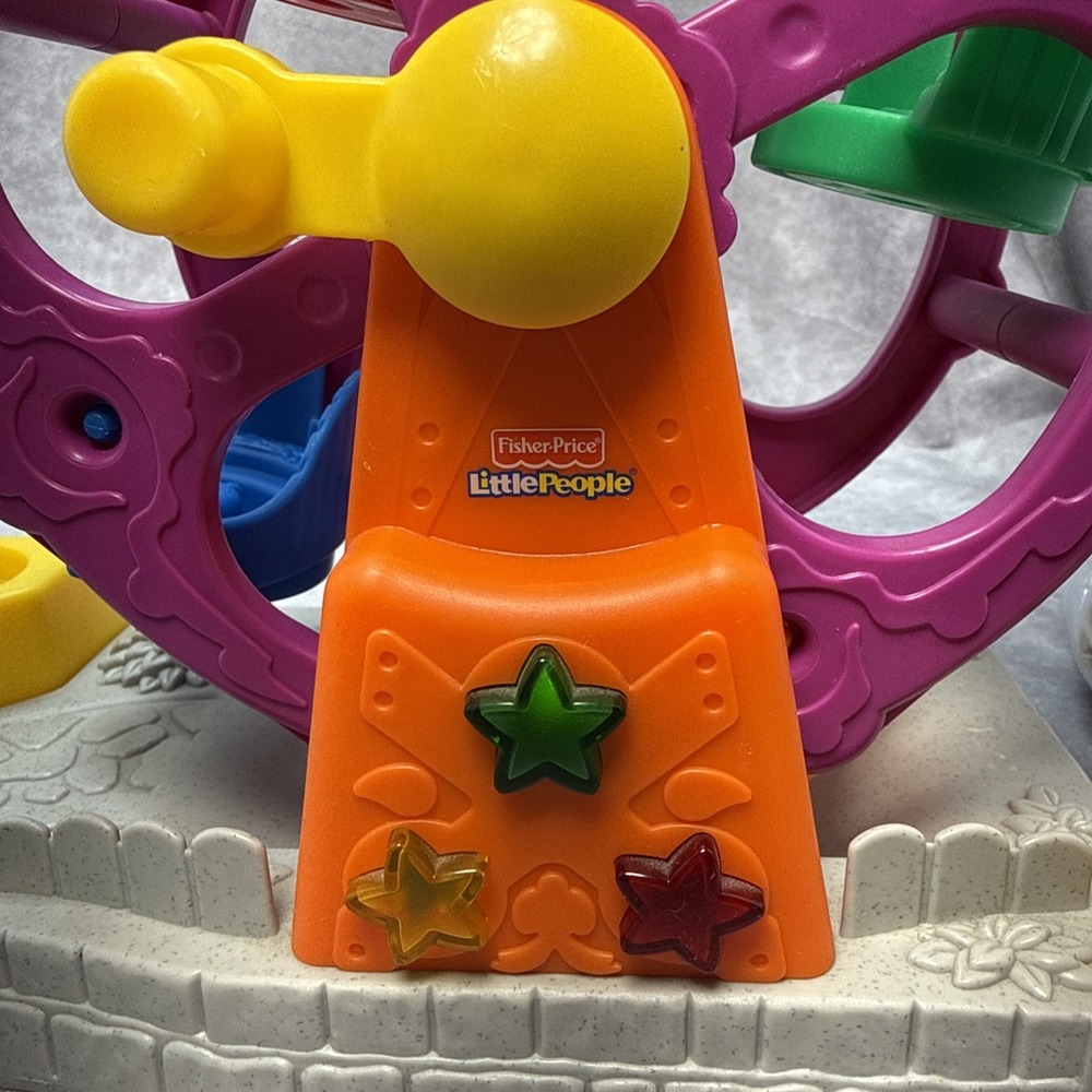 Fisher Price Little People Carnival Musical Ferris Wheel 2003 Lights Sound Work - Picture 7 of 17
